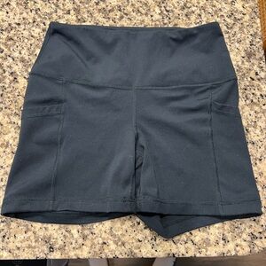 Yoga workout shorts with pockets
